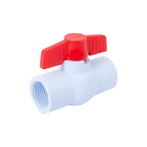 Robinet à boisseau sphérique en PVC à filetage blanc