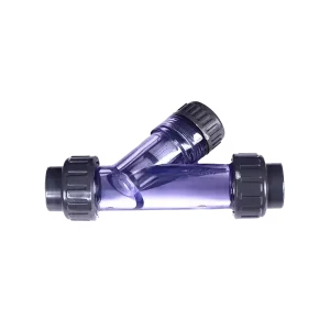 Sch 80 Clear PVC 4 Inch True Union Y Strainer with Socket Ends