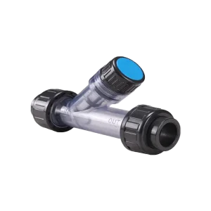 مصفاة رواسب UPVC شفافة على شكل حرف Y sch80