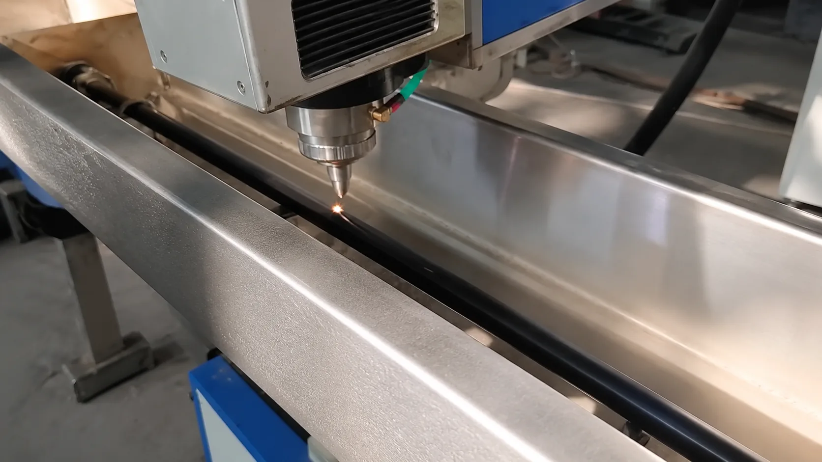 Emitter insertion and welding