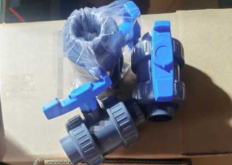 Quality inspection of plastic valves and pipe fittings before packaging for international export